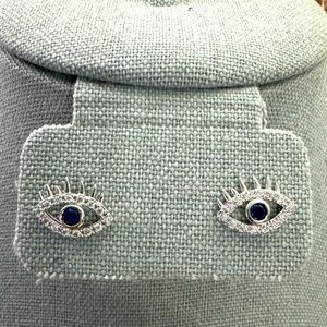 Earrings evil eye